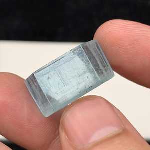 Cristal de aguamarina natural, piedra pulida, gema azul, corte suelto para hacer joyas, anillo, colgante, collar, regalo - Product Image 1