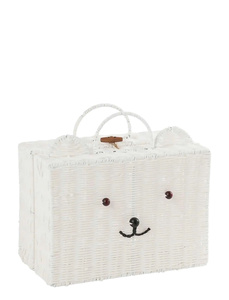 Elegant Rattan Basket <b>Suitcase</b> Handmade Woven Kids <b>Storage</b> Basket Toy Organizer Decorative Carry Basket Bag Nursery Room Decor - Product Image 1