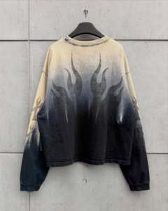 เสื้อสเวตเชิ้ตคอกลมโอเวอร์ไซส์ พิมพ์ลาย Three Times Rotten สไตล์สตรีทแวร์ ยูนิเซ็กส์ แขนยาว สำหรับฤดูใบไม้ร่วง - Product Image 4