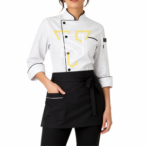 Uniforme de chef unisexe moderne, vêtements de travail respirants pour la cuisine, ensemble pour le personnel des restaurants, des hôtels et de la restauration - Product Image 2