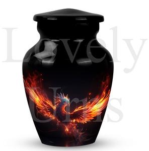 Urna Funeraria Personalizada Blue Phoenix, Urna Conmemorativa de Cremación a Medida, Urna Decorativa para Cenizas Humanas, Recuerdo Conmemorativo - Product Image 2