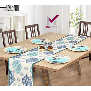 Jacquard Weave Printed Cotton <b>Table</b> <b>Runner</b> Luxury Modern Home Decor for Hotel <b>Wedding</b> Festive Occasions - Product Image 1