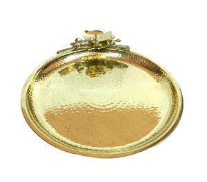 Bandeja de servicio decorativa elegante de Ramadán personalizada hecha a mano, diseño dorado lujoso, nuevo lanzamiento, hecho en plata, aluminio inoxidable - Product Image 1