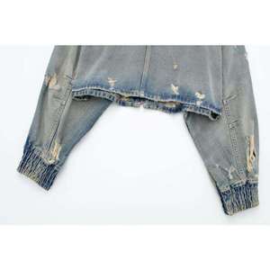 Loose Fit Women's <b>Denim</b> <b>Jacket</b> 90s Style, Everyday Wear Eco-Friendly Cotton Lining for Women - Product Image 6