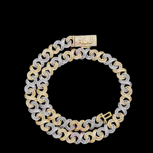 Double Lock <b>Infinity</b> Cuban Necklace Fine Jewelry Pendants & Charms 925 Sterling Silver Rhodium Plated Chain - Product Image 1