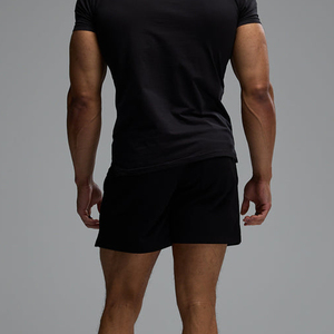Shorts en coton uni pour homme, taille mi-haute, décontractés, respirants, avec cordon de serrage - Product Image 4