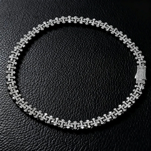 New Luxury HipHop Cuban 22mm <b>Iced</b> <b>Out</b> Moissanite S925 Sterling Silver Rose Gold Plated Raised Pointer Cuban Link <b>Chain</b> Men's - Product Image 4