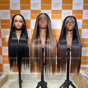 Meilleur prix pour la couleur mélangée déjà faite Piano Highlight perruque extensions de cheveux humains vietnamiens bruts du vendeur Vietnam - Product Image 1