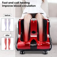 Masseur électrique pour les jambes et les pieds, avec fonction de pétrissage Shiatsu, chauffage et télécommande