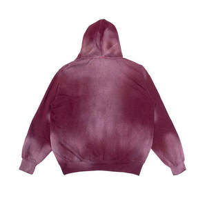 Hoodie d'hiver surdimensionné, effet usé, délavé par le soleil, à épaules tombantes, coupe courte, sans cordon, design personnalisé, en tissu épais, respirant et doublé - Product Image 4