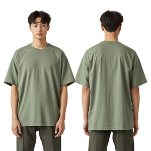 T-shirt décontracté surdimensionné pour homme, 100% coton, coupe ample, écologique, 220g - Product Image 4