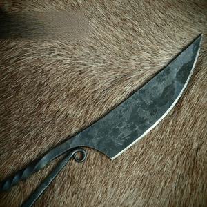 Couteau médiéval de haute qualité, forgé à la main en acier à haute teneur en carbone, style antique, couteau utilitaire médiéval à lame pleine, avec étui en cuir - Product Image 3