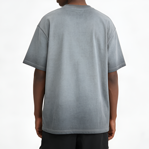 Camiseta Personalizada para Hombre, Oversize, 100% Algodón, con Paneles Gruesos, 260 g/m², Estilo Urbano, Lavada, Lisa, para Impresión DTG - Product Image 2