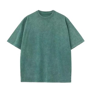 Camiseta de Algodón 100% Lavado al Ácido al por Mayor 2026, Camiseta Personalizada de Alta Calidad, Manga Corta, Tallas Grandes para Hombre, con Logotipo Serigrafiado - Product Image 1