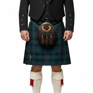 Handmade Real Genuine Leather Scottish Kilt Sporran Dark <b>Fur</b> & Gold Thistle Highland Traditional Accessory for Suits - Product Image 3