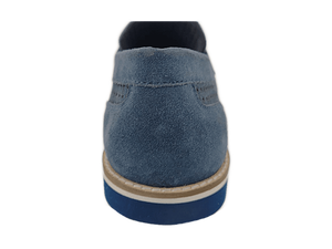 Mocasines Dlords Gad Penny para Hombre, Diseño Slip-On, Punta Redonda, Parte Superior de Cuero, Entresuela Transpirable de EVA, Suela de Goma, Color Azul para Oficina y Trabajo - Product Image 1