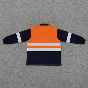 Chemises polo de travail à manches longues haute visibilité avec bandes réfléchissantes pour les travailleurs de la construction et la sécurité - Product Image 5