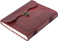 Buku Jurnal Kulit dengan Batu Keberuntungan, Jurnal Antik Buatan Tangan, Buku Harian Perencana, Buku Impian