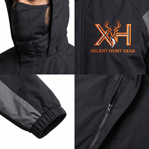 Veste de chasse imperméable pour homme, coupe-vent tactique d'extérieur, veste softshell avec masque facial, équipement de chasse OEM Xelent - Product Image 4