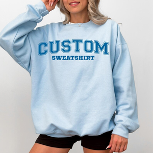 Sudadera Extra Grande Personalizada para Mujer, Cuello Redondo Azul Marino, Estampado de Letras, 100% Algodón, Transpirable, Corte Regular, para Otoño - Product Image 5