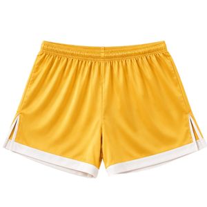 Ensemble de pyjama en satin jaune personnalisé pour femmes, haut à manches courtes et short, vêtements de nuit doux, vêtements de détente, fabrication sur mesure OEM ODM - Product Image 5