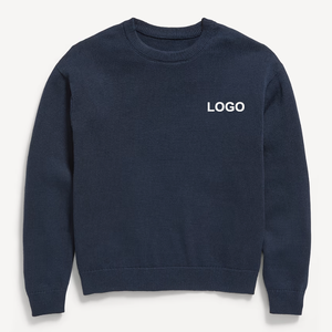 เสื้อสเวตเตอร์นักเรียนนักศึกษาสีแดงปักโลโก้แบบถักสำหรับฤดูใบไม้ร่วงและฤดูหนาวแบบ unisex - Product Image 5