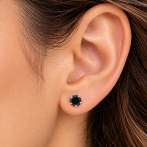 Pendientes de Plata de Ley 92.5 con Circonita Cúbica Negra, Elegantes y Modernos, al por Mayor, para Mujeres y Niñas, Rodio, para Bodas y Fiestas - Product Image 5