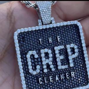 Collier personnalisé avec logo, style streetwear urbain, en argent 925, bijoux hip-hop, lettres serties de diamants, plaqué or, unisexe - Product Image 3