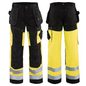 Pantalons de sécurité imperméables OEM Pantalons de travail à rayures réfléchissantes haute visibilité Pantalons de travail à poches multiples Pantalons de travail robustes - Product Image 6
