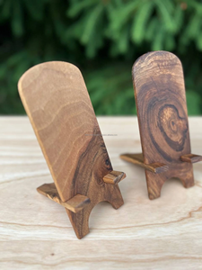 Handcrafted Wooden Phone Holder for Desk Stylish & Sturdy Mobile Stand for iPhone & Android <b>Used</b> for Office and Home By FWE - Product Image 4