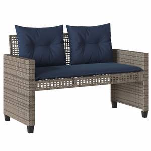 Set Divano da Esterno 4 Pezzi in Polyrattan Grigio con Cuscini in Vetro - Elegante Collezione Arredamento da Giardino - Product Image 4