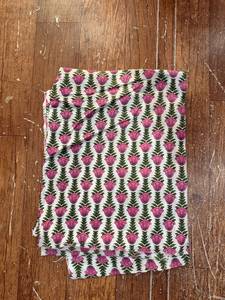 Tissu textile en coton à motifs floraux multicolores, grand sac cosmétique imprimé à l'écran de style bohème, pour pochette de couture, cadeau pour elle - Product Image 2