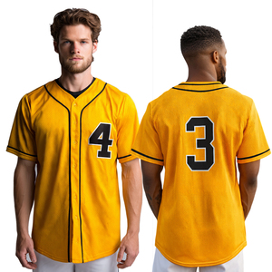 100% Polyester Mesh Baseball Jersey Men's Button <b>Up</b> Baseball Shirts V-Neck Personalized Youth Softball Jersey Shirts Men - Product Image 1