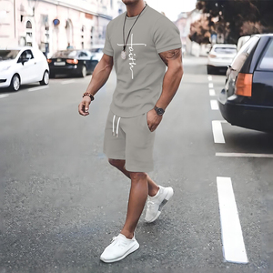 Men's Casual Summer 2-Piece Sportswear <b>Suit</b> Wholesale Digital Printing <b>T</b>-<b>Shirt</b> for Outdoor Sports & Leisure Vacation - Product Image 6
