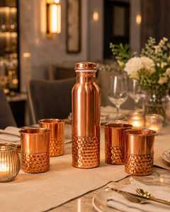 Decorative Vintage Style Copper Water Bottle at Low Price Nice Quality Handmade Eco-Friendly <b>Drinkware</b> European Style Hot Sale - Product Image 1