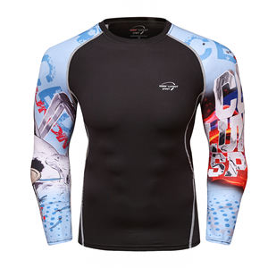 Men Rash Guard Swim Shirt UV Protection Long Sleeve Quick Dry <b>Surf</b> Beach Activewear Top - Product Image 2
