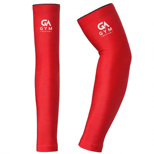 Manches de compression pour hommes GYM ACTIVE, longueur coude, polyester uni, UPF50+, légères, pour la musculation, séchage rapide, toutes saisons - Product Image 2