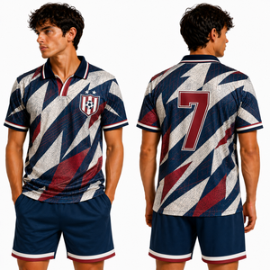 Camiseta de Fútbol Retro Personalizada, Corte Atlético, Uniforme para Equipo Masculino, Sublimación, Secado Rápido, para Partidos, Campo, Liga, Escuela, Academia - Product Image 6