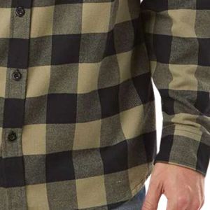 <b>Men's</b> Plaid Flannel <b>Shirt</b> Long Sleeve Button Casual Soft 100% Cotton Satin <b>Lumberjack</b> Style Warm Outdoor Workwear Everyday - Product Image 6