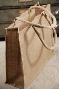 Low Price Burlap Shopping Tote Cotton Strap <b>Large</b> Jute Grocery Bag Natural Fiber Eco Heavy Duty <b>Plain</b> Market Carrier Storage - Product Image 6