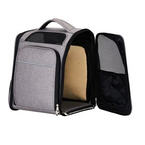 กระเป๋าเป้สะพายหลังสำหรับสัตว์เลี้ยงแบบขยายได้ ระบายอากาศได้ดี เหมาะสำหรับสุนัขและแมวขนาดเล็ก ขยายได้ทั้งด้านหน้าและด้านหลัง ตัวเลือกสำหรับเจ้าของสัตว์เลี้ยง - Product Image 3