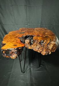 Phoenix Burl Wood <b>Coffee</b> <b>Table</b> – Handcrafted Live Edge Rustic Wood Slab <b>Table</b> with Hairpin Legs Rustic <b>Coffee</b> <b>Table</b> Irregular - Product Image 2