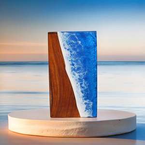 Caja de Joyería de Resina con Diseño de Costa Azul para Sala de Estar, Diseño Moderno y Lujoso - Product Image 1