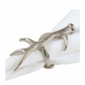 Anillo de Servilleta de Asta de Ciervo Dorado de Alta Calidad, Anillo de Servilleta de Aluminio para Decoración de Mesa de Comedor para Bodas, Cumpleaños y Fiestas - Product Image 1