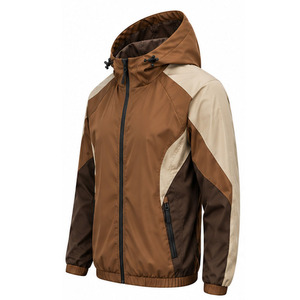 Windbreaker <b>Jacket</b> for <b>Men</b> <b>Lightweight</b> Outdoor Running Water Resistant Full Zip Hooded Sportswear Custom Design OEM Manufacturer - Product Image 3