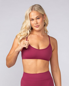 Soutien-gorge de sport sans couture à col halter, dos nu, froncé devant, à bretelles, pour l'entraînement et le yoga - Product Image 1