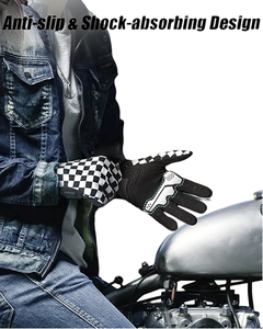 Guantes de Motocicleta Premium, Guantes de Protección Completa para los Dedos con Refuerzo en los Nudillos para Uso en Carretera y Todoterreno - Product Image 5