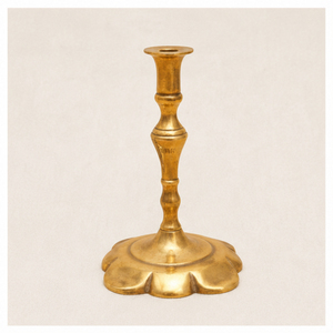 Vintage Handcrafted <b>Brass</b> Flower Candle <b>Holder</b> Elegant Petal Design Antique Gold Finish Metal <b>Candlestick</b> For Luxury Home Decor - Product Image 3