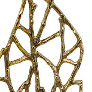 Sculpture de feuille artisanale, décoration artistique de table, décoration contemporaine pour salon, 22x13 pouces - Product Image 5
