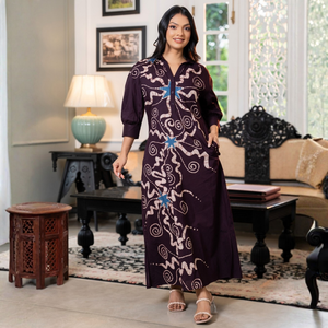 Elegant Super Lawn <b>Batik</b> Maxi <b>Dress</b> For Women - Product Image 2
